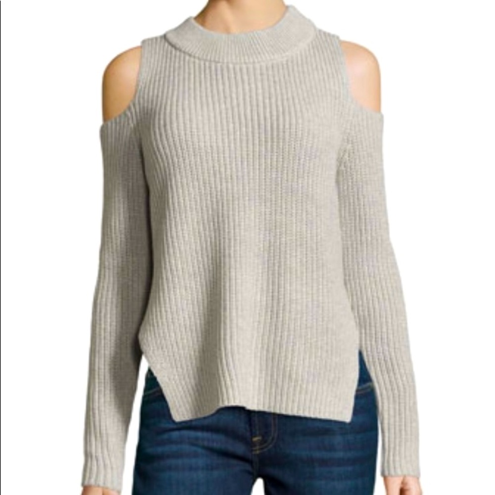 French Connection Cold Shoulder Melange Sweater - Picture 1 of 3